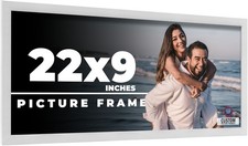 22x9 Frame White Wood Picture Photo Frame with UV Acrylic and Acid Free Backing
