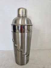 Stainless Steel 4 Piece Dial A Drink Cocktail Shaker Chefman FREE SHIPPING