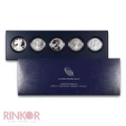 2011 Reverse Proof 25th Anniversary Silver Eagle 5-Coin Set (Box and CoA)