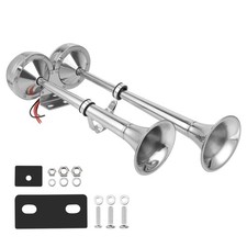 12V Marine Boat horn Waterproof Stainless Steel Dual Trumpet for Ship Truck R...