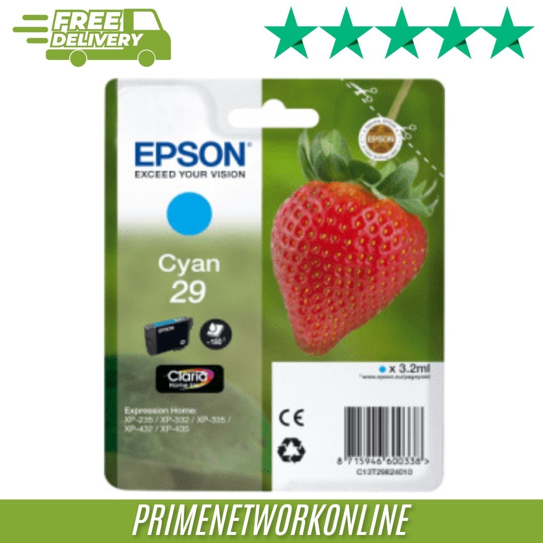 Epson 29 Cyan Ink Cartridge 100% ORIGINAL ⭐⭐⭐⭐⭐