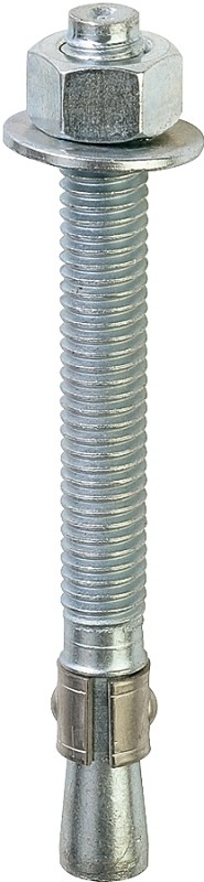RED HEAD TruBolt 03014 Wedge Anchor, 3/8 in Dia, 3 in L, Steel, Zinc