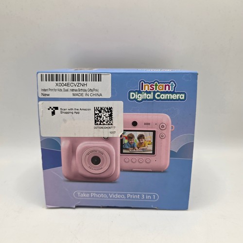 Sonida Instant Print Camera Kids Pink Dual Lens 16x Zoom Digital Video Toy Gift