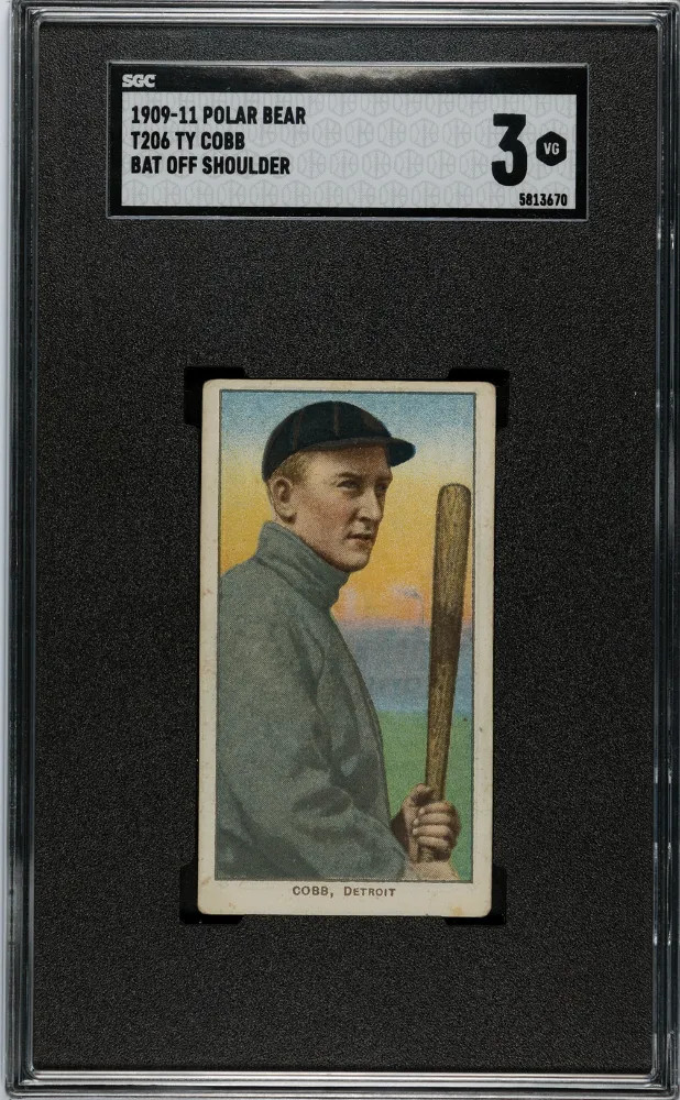 1909 Polar Bear (T206) Ty Cobb Bat Off Shoulder SGC 3