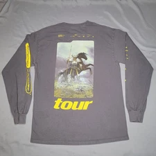 Post Malone Posty Co Shirt Mens Medium Gray Beerbongs Bentleys Tour Tee 2018