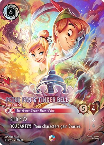 ロルカナ ピーター・パン＆ティンカー・ベル エンチャンテッド 233/207 Disney Lorcana Peter Pan Tinker Bell Best Friends Enchanted 233
