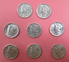 Lot of EIGHT Mercury Dimes 90% Silver Various Dates - SK227