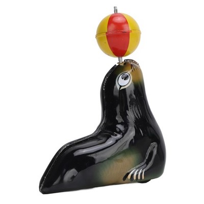 Seelöwe Der Einen Ball Balanciert Aufziehspielzeug Langlebige Figur