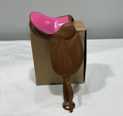 Paradise Kids 18  Doll Horse Saddle Pink & Brown w/ Stirrups Adjustable