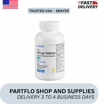Major Pharmaceuticals Chlorpheniramine Maleate 4 mg Anti-Allergy Tablets, 1000