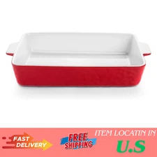 4 QT Baking Dish, Casserole Dishes for Oven, 9x13 Baking Pan with Handles, Lasag