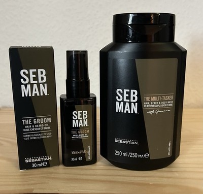 SEB MAN The Groom Hair & Beard Oil Bartöl, SEB MAN The Multitasker 3in1 Duschgel
