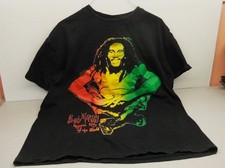 Vintage Bob Marley T-shirt Raggae King Of The World Size XL Enjoy T