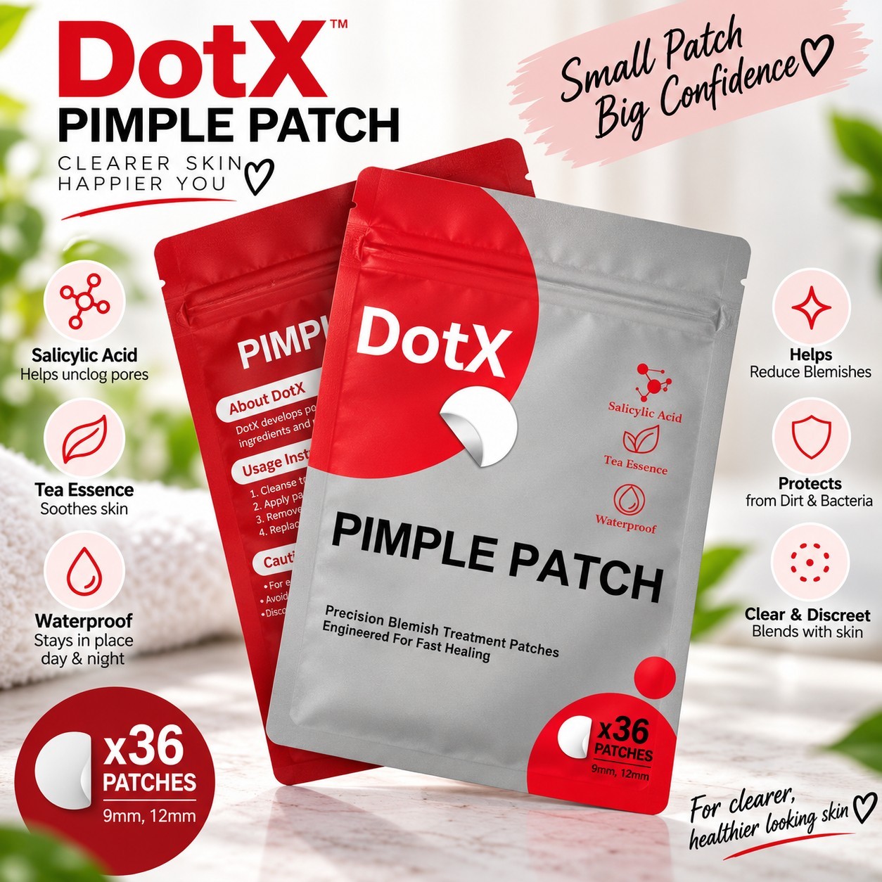 Dots for Spots Rapid Hydrocolloid Pimple Patches