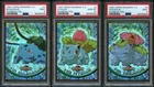 Pokemon Topps Rainbow Foil Bulbasaur PSA 9 | Ivysaur PSA 10 Gem | Venusaur PSA 9