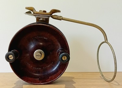 Vintage Angelrolle Alvey Sea Centerpin mit Schnurführung in sehr gutem Zustand