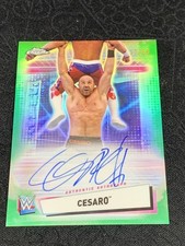 2021 Topps Chrome WWE - Autographs Cesaro #A-CS Green Refractor /99 (AU)