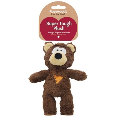 Rosewood Tough Plush Knot Rope Core Teddy Bear Dog Squeaky Toy 39036  Australia