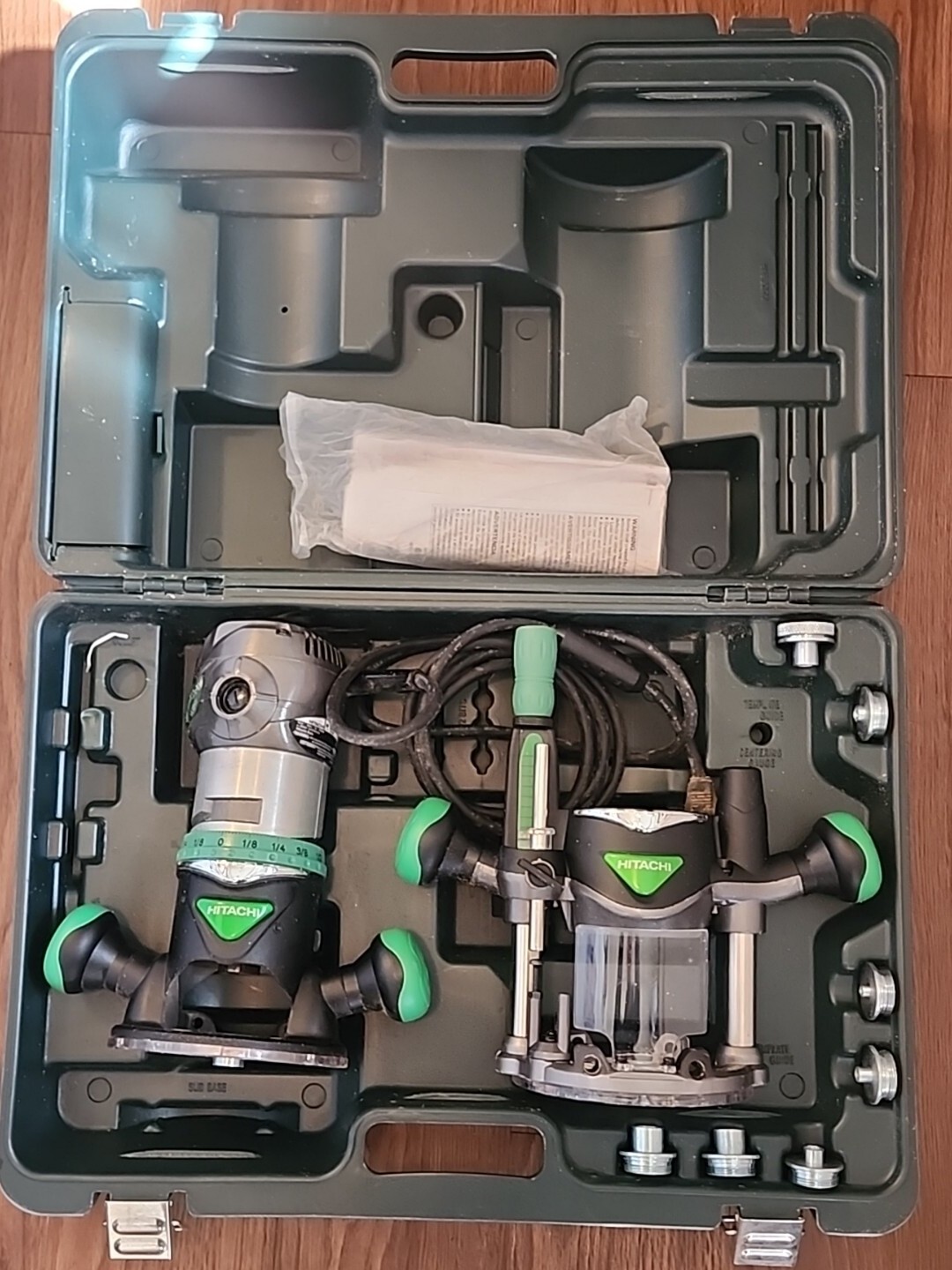 Hitachi M12VC Variable Speed Fixed Base Router w plunge Base & Case eBay