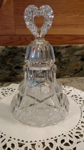 7680 CREAZIONE PREZZO CAMPANA CRISTALLO PIOMBO 24% CON CUORI SMERIGLIATI IN SCATOLA ORIGINALE - Foto 7 di 11