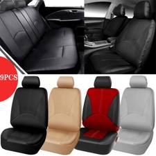 For Bmw Car Seat Covers Full Set Pu Leather 5-seats Front Rear Protector Cushion