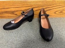 S0304L Bloch Curtain Call Black Charter Shoe 1.5 inch Heel