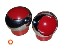 1970er 2 Quist Kugeln Schalen f&uuml;r S&uuml;&szlig;igkeiten magnetisch Designklassiker  rot