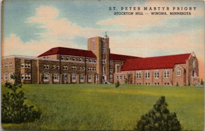 ST Peter Martyr Priory Stockton Hill - Winona, Minnesota Vintage Postcard Wpc3