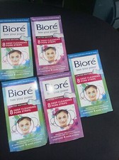  Lot of 5 Biore free your pores limited edition design. 8 deep cleansing strips.