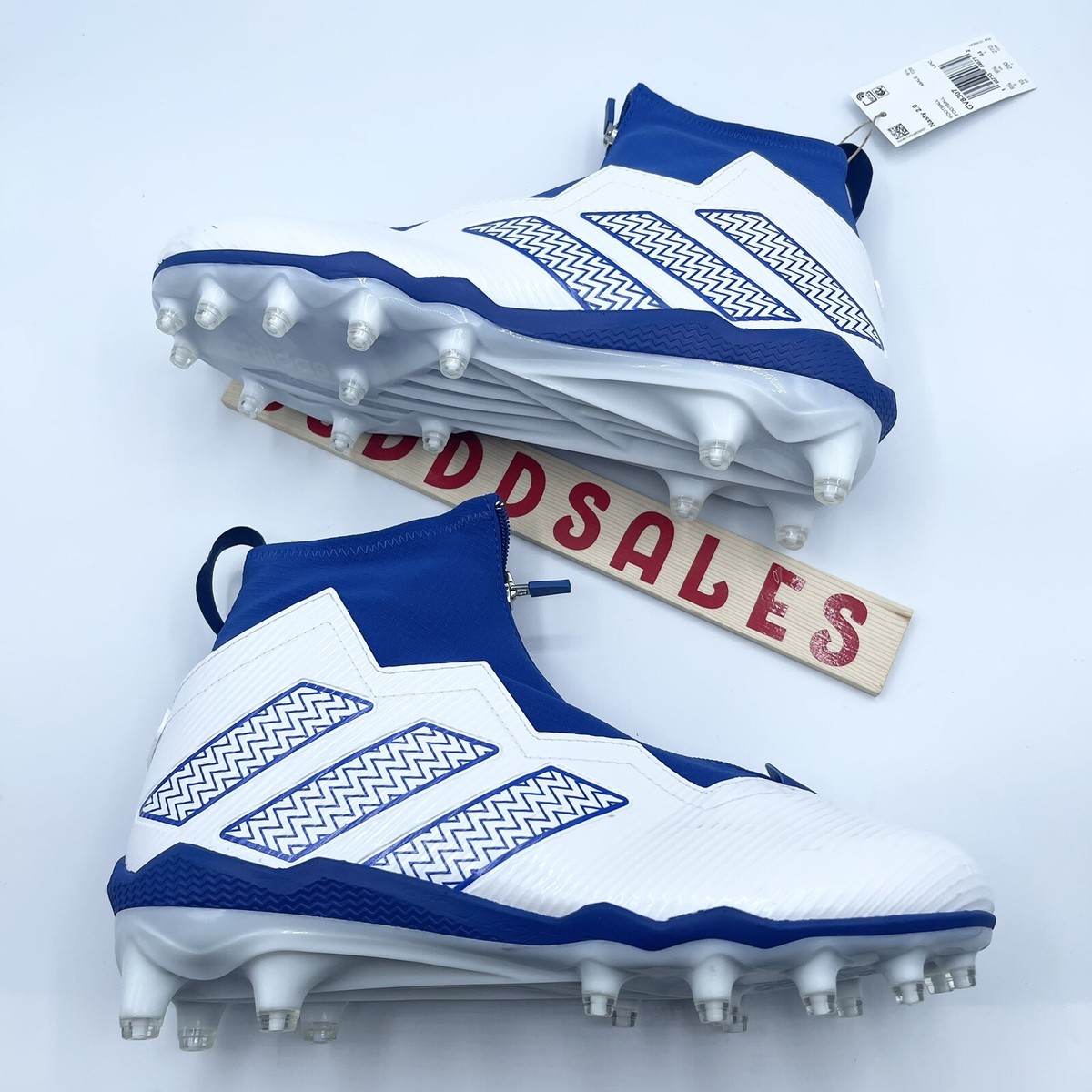 Adidas Nasty 2.0 Football Cleats White Royal Blue GV8307 