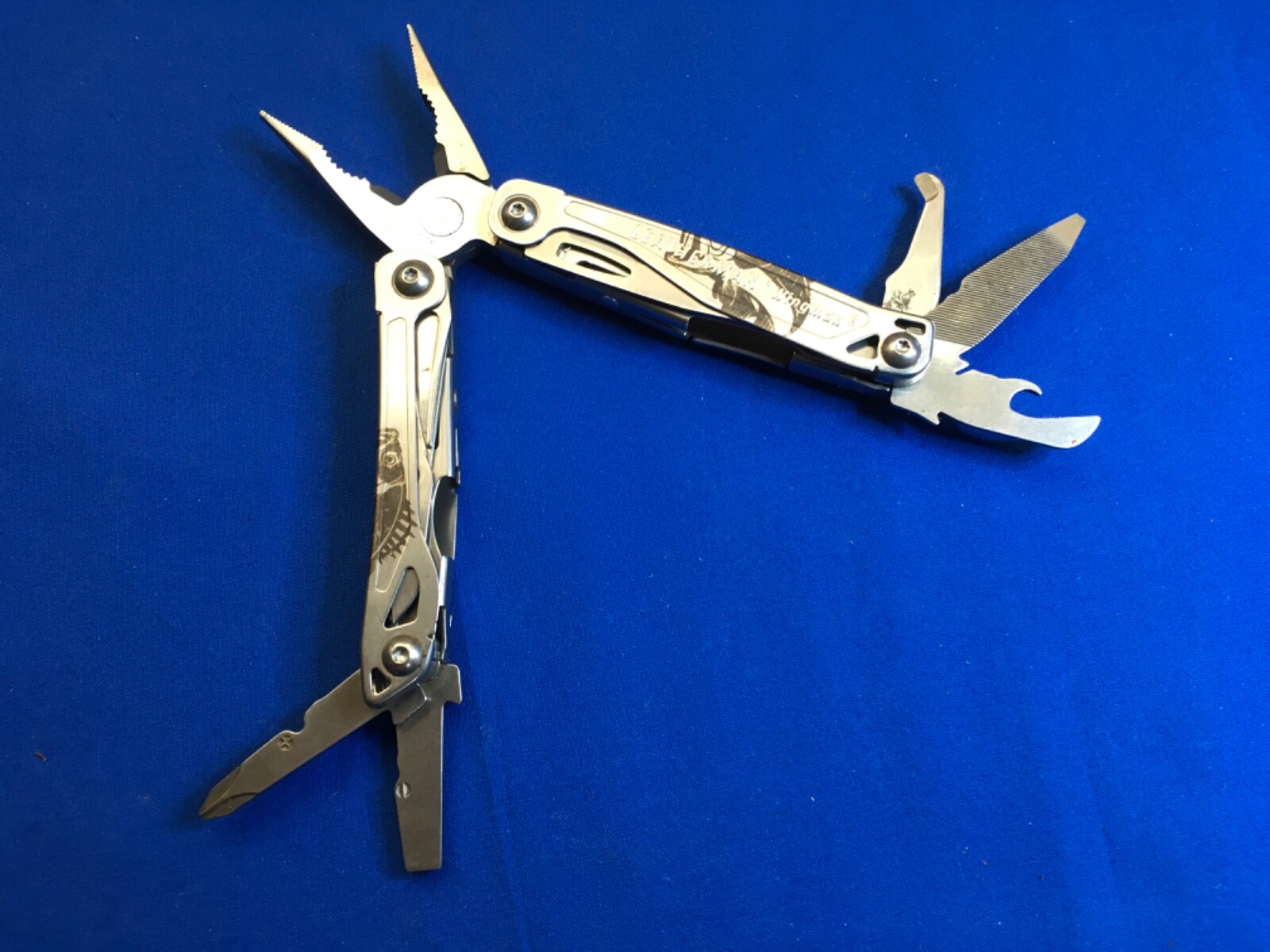 Leatherman Wingman MultiTool Knife Plier Custom Bass Fishing Camping