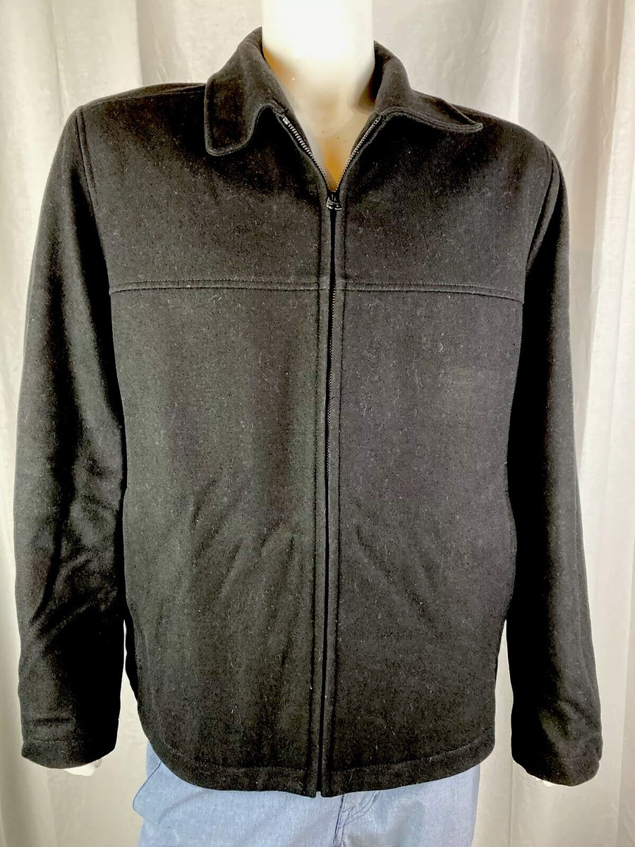 Tommy Hilfiger Mens Wool Melton Jacket/Coat, Black, Men’s Size XL, Very  Nice!
