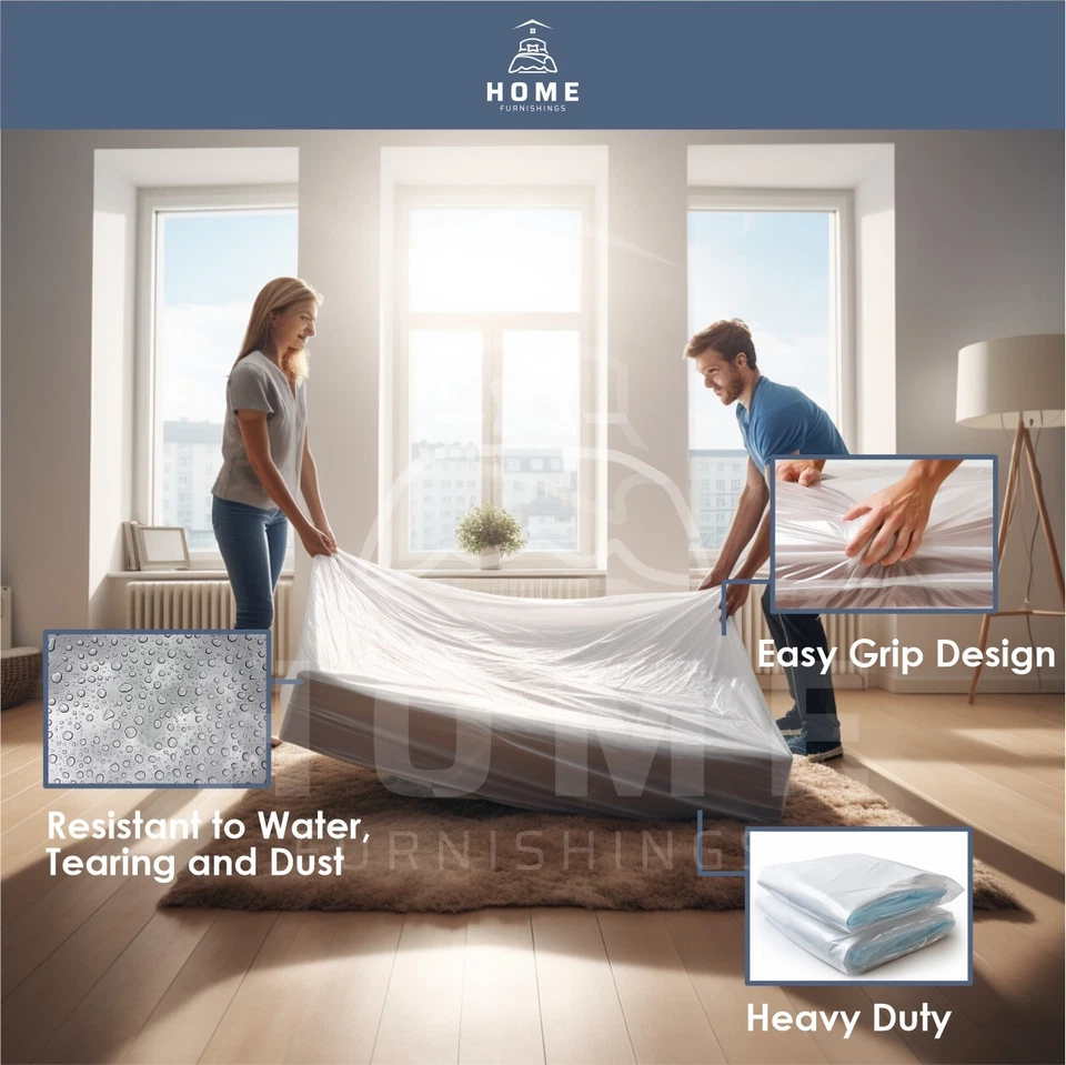 Heavy Duty Mattress Cover for Moving and Storage - 3FT/Double/King/6FT 400 Gauge - Image 4 of 4