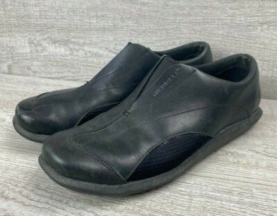 Merrell Questflex Black Casual Leather Loafers Slip On Shoes Womens Size 6.5 