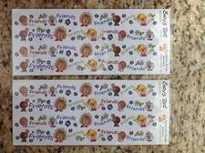 Suzy's Zoo - 2 Scrapbook Border Stickers: Suzy and her friends