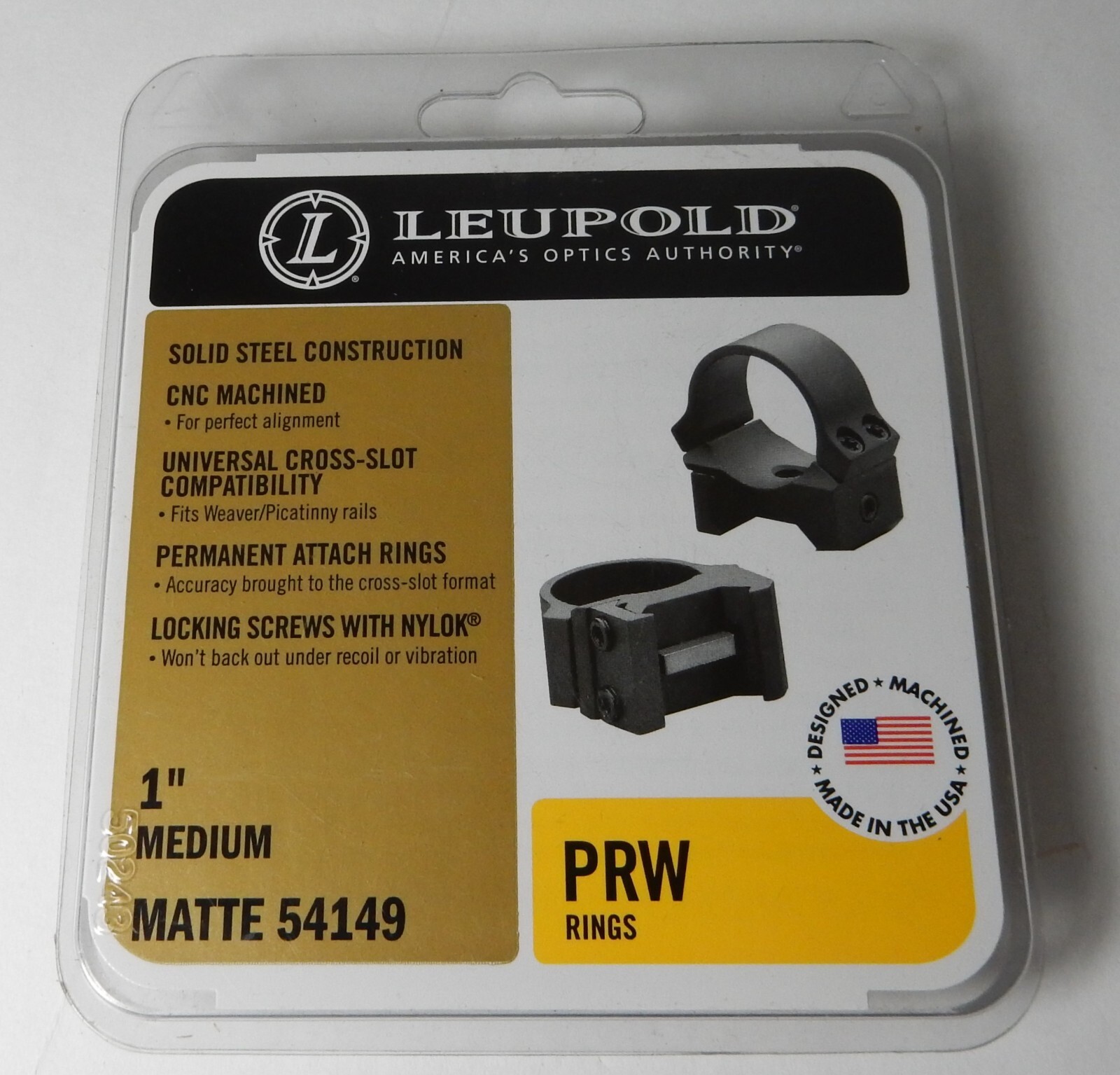 NIP LEUPOLD USA 1" MEDIUM MATTE 54149 PRW SCOPE MOUNT RINGS eBay