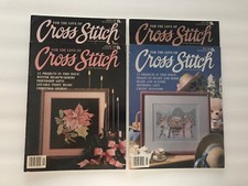 Lot of 4 FOR THE LOVE OF CROSS STITCH Magazines Year 1990 97 Projects Vintage