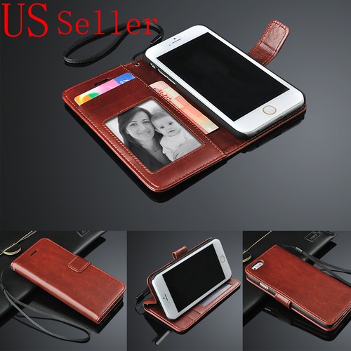 Luxury Flip Case PU Leather Cover Card Slot Wallet Case Various Mobile Phones - Picture 2 of 24