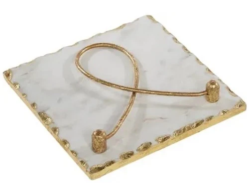 Mud Pie Foil Marble Napkin Holder - Thumbnail 2