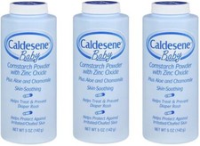 Caldesene Baby Powder Cornstarch 5oz 3 Pack 
