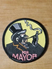 Batman Returns Penguin For Mayor Embroidered Iron On Patch 3"x3" comic Villain