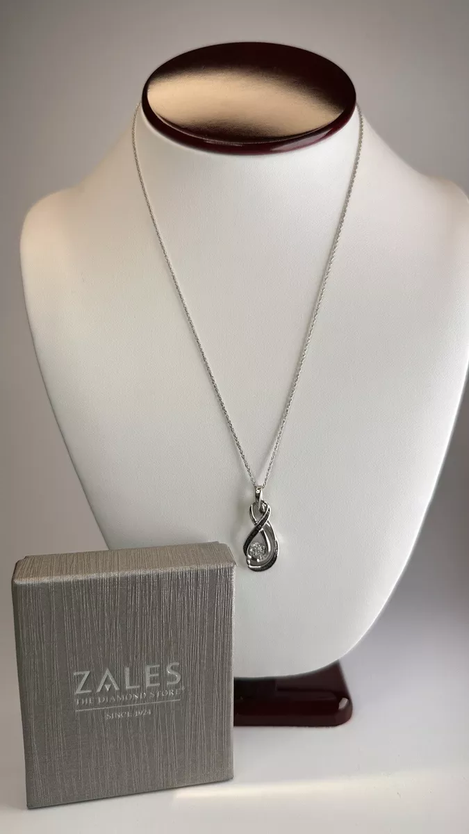 Zales Jewelry Black White Diamond Infinity Sterling Silver