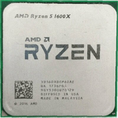 AMD Ryzen 5 1600X R5-1600X 3.6GHz 6Core 12Thr 95W Socket AM4 CPU 