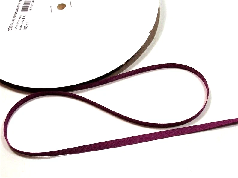 Bright Purple Grosgrain Ribbon 1/4" wide x 8 yards Schiff Festive Fuchsia B61 - Image 4 of 4