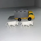 MATCHBOX 1960s CATTLE TRUCK #37 Lesney DODGE diecast car W/ Cattle 2 Cows