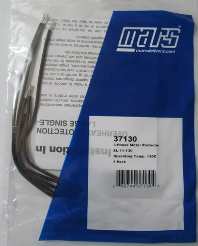 3-PACK KIT MARS 37130 3-PHASE MOTOR PROTECTORS SL-11-130 OPERATING TEMP 130°C
