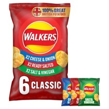 Walkers Classic Variety Crisps Multipack Kartoffelchips 6x25g