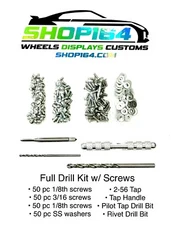FULL 2-56 KIT Taps + Bits Hex Drive Button Head Screws + Washers for Hot Wheels