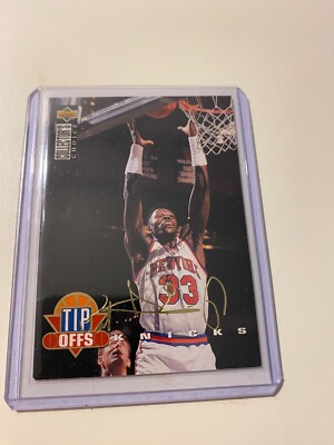 Patrick Ewing Collector's Choice UD 94-95 Tip Offs Gold Signature No.183