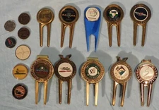 10 Golf Divot Repair Tools, w/ 6 Extra Ballmarkers